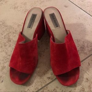 DALIS Suede Steve Madden Mule RED SZ 8 US